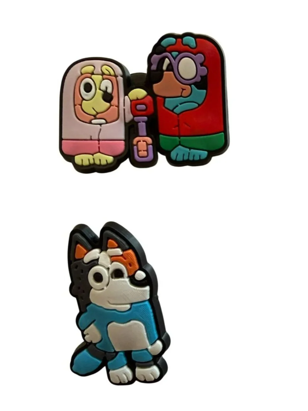 Bluey-Themed Shoe Charms Set Of 6 Cartoon Characters Accessories For Kids